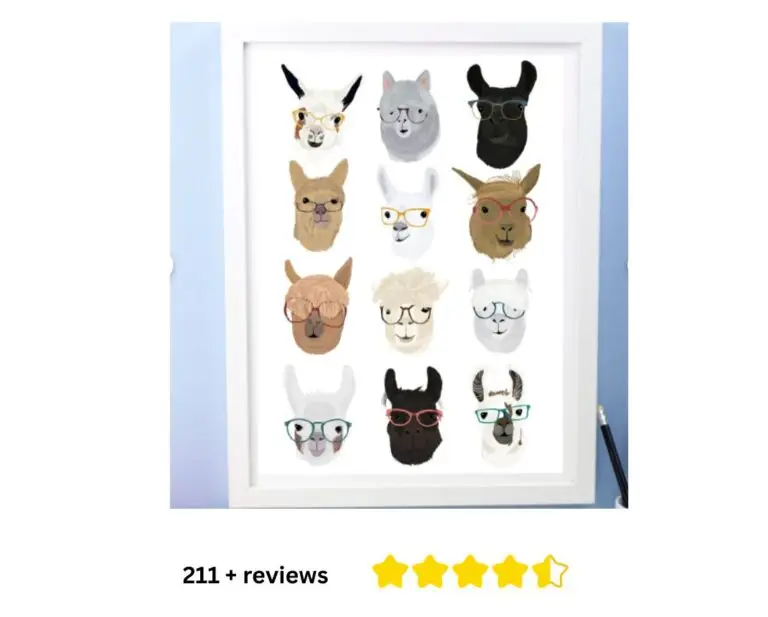 Handmade Llamas And Alpacas In Glasses Greeting Card